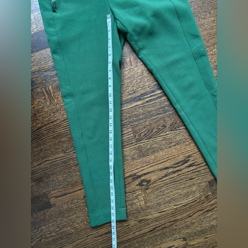 Anthropologie Cartonnier Green Stretch High-Rise Slim Straight Pants. Size 4 - Picture 9 of 10